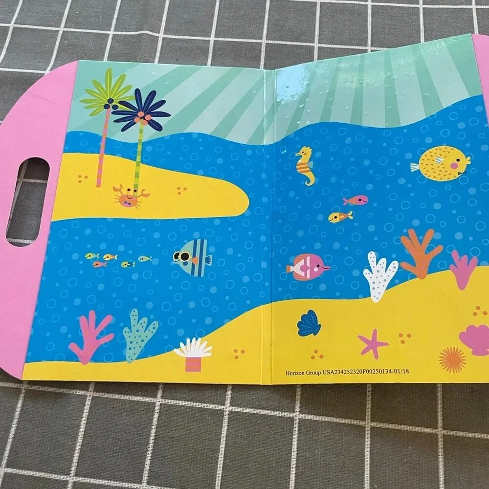 Kids Toys Mermaid Magnets and Play Board Book Stickers SET